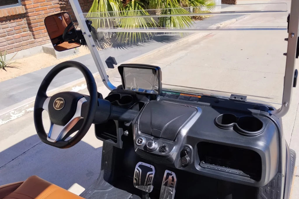 2025 TARA Roadster 2+2 (Black with Brown Seats) - DEMO UNIT - Like New! - Hardy Carts & Equipment