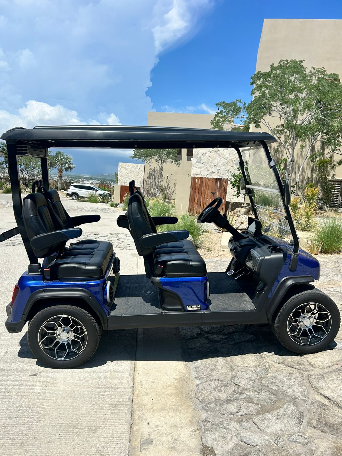 Blue D5 Ranger 4 Plus Side Profile - Hardy Carts & Equipment