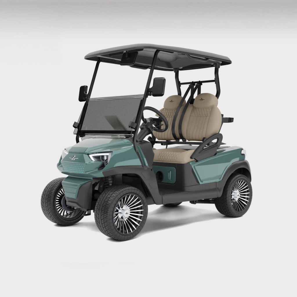 Atlas 2 passenger – Titanium Green - Pebble, Machined – In stock