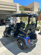 D5 Ranger 4 Plus Blue Black Seats - Hardy Carts & Equipment