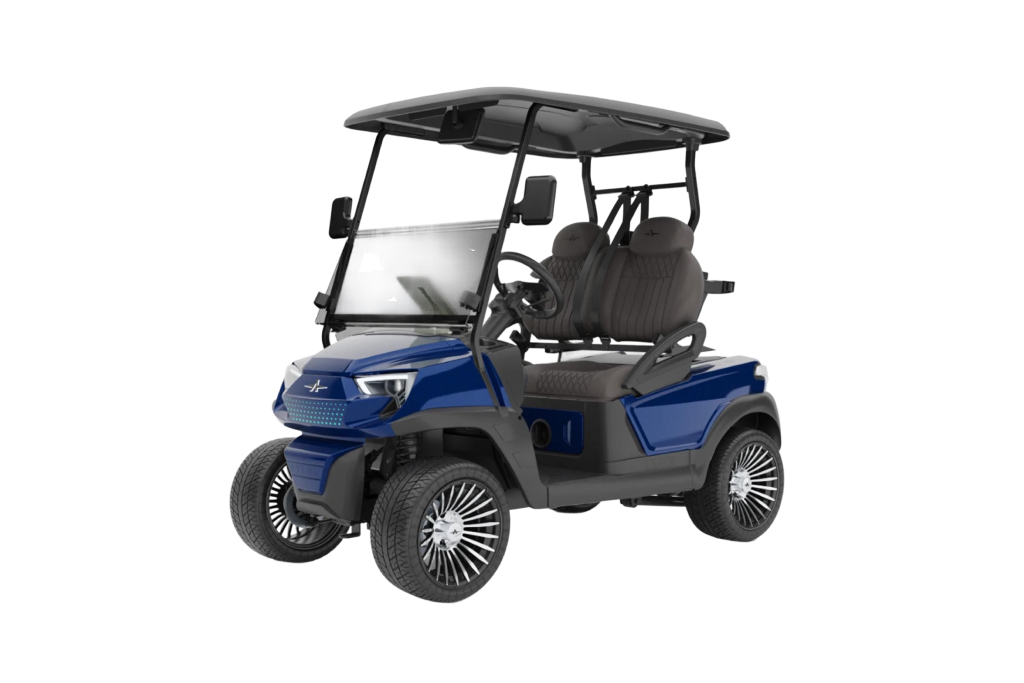 Atlas 2 Passenger Navy Blue with Charcoal Seat -  Hardy Carts & Equipment