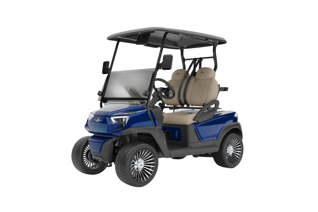 Atlas 2 Passenger navy Blue with Pebble Seat -  Hardy Carts & Equipment