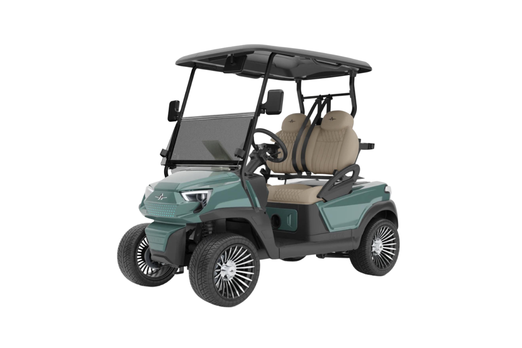 Atlas 2 Passenger Titanium Green with Pebble Seat -  Hardy Carts & Equipment
