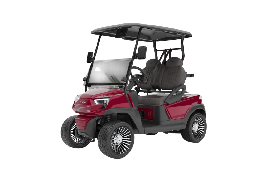 Atlas 2 Passenger Ruby Red with Charcoal Seat -  Hardy Carts & Equipment