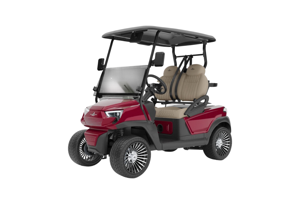 Atlas 2 Passenger Ruby Red with Pebble Seat -  Hardy Carts & Equipment