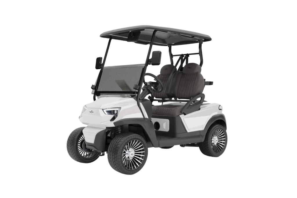 Atlas 2 Passenger Pearl White with Charcoal Seat -  Hardy Carts & Equipment