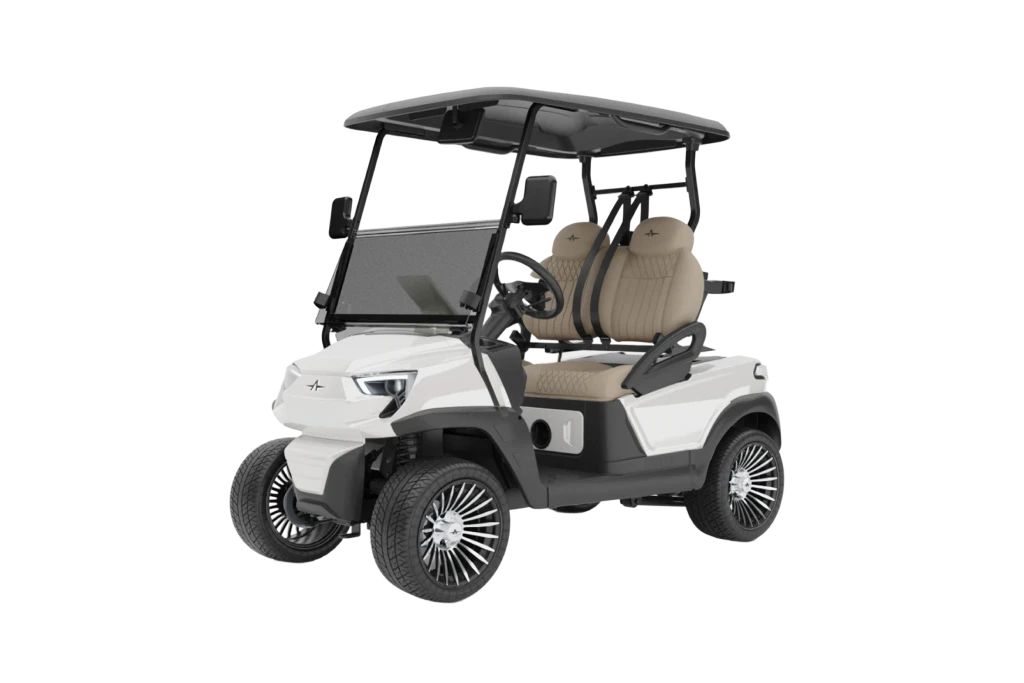 Atlas 2 Passenger Pearl White with Pebble Seat -  Hardy Carts & Equipment