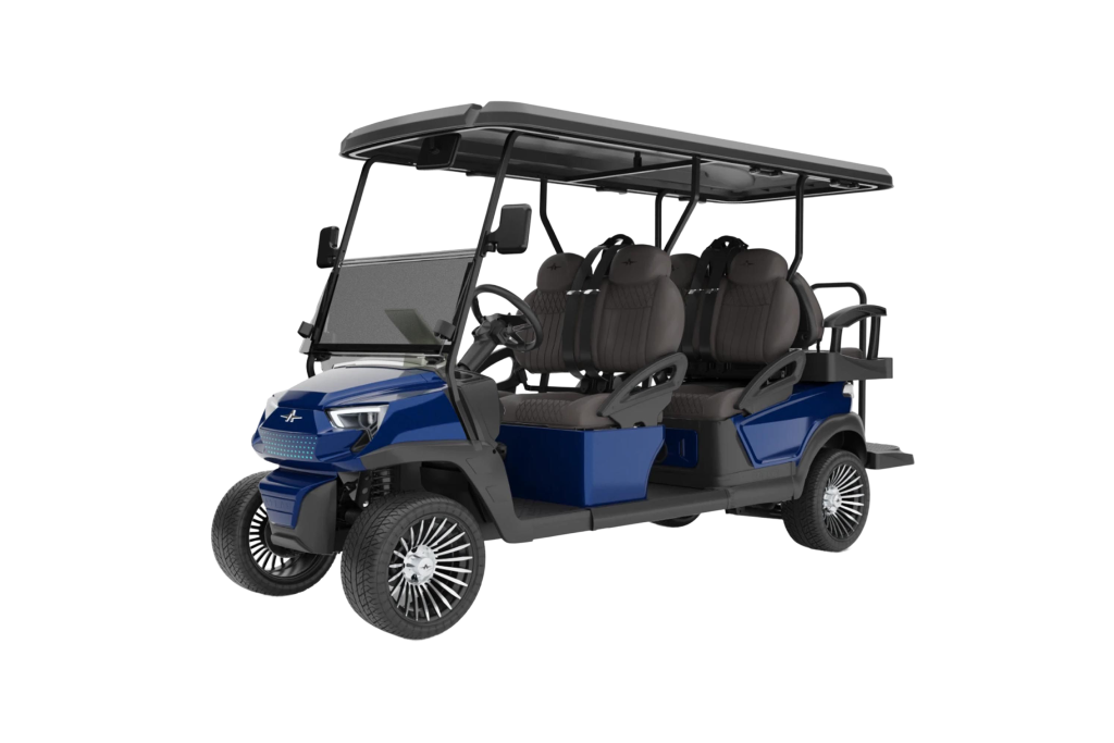 Atlas 6 Passenger Mediterranean Blue with Charcoal Seat -  Hardy Carts & Equipment
