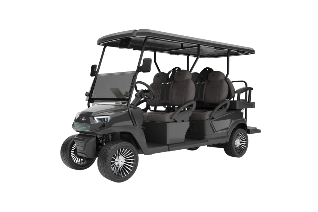 Atlas 6 Passenger Arctic Gray with Charcoal Seat -  Hardy Carts & Equipment