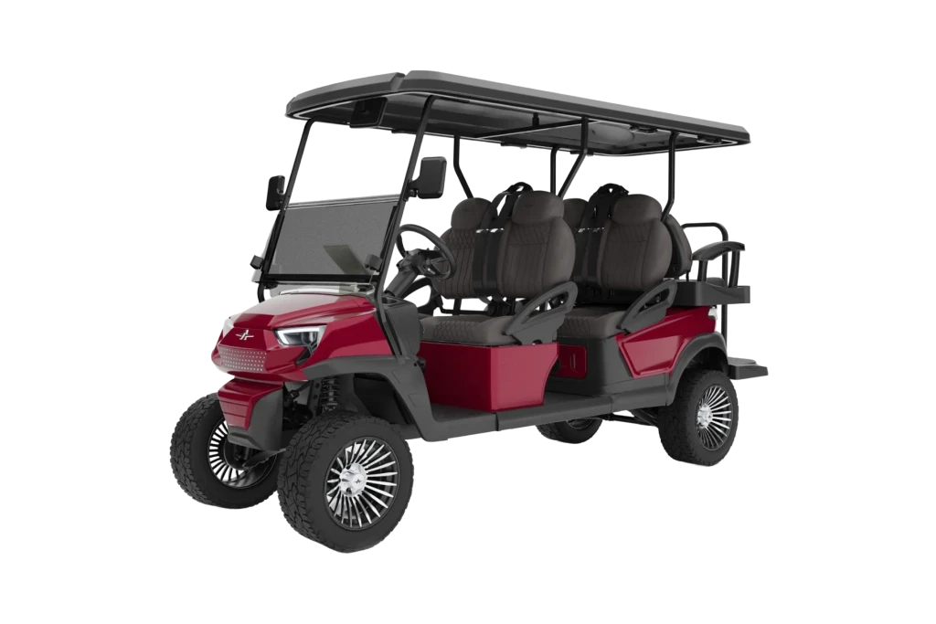 Atlas 6 Passenger Ruby Red with Charcoal Seat -  Hardy Carts & Equipment