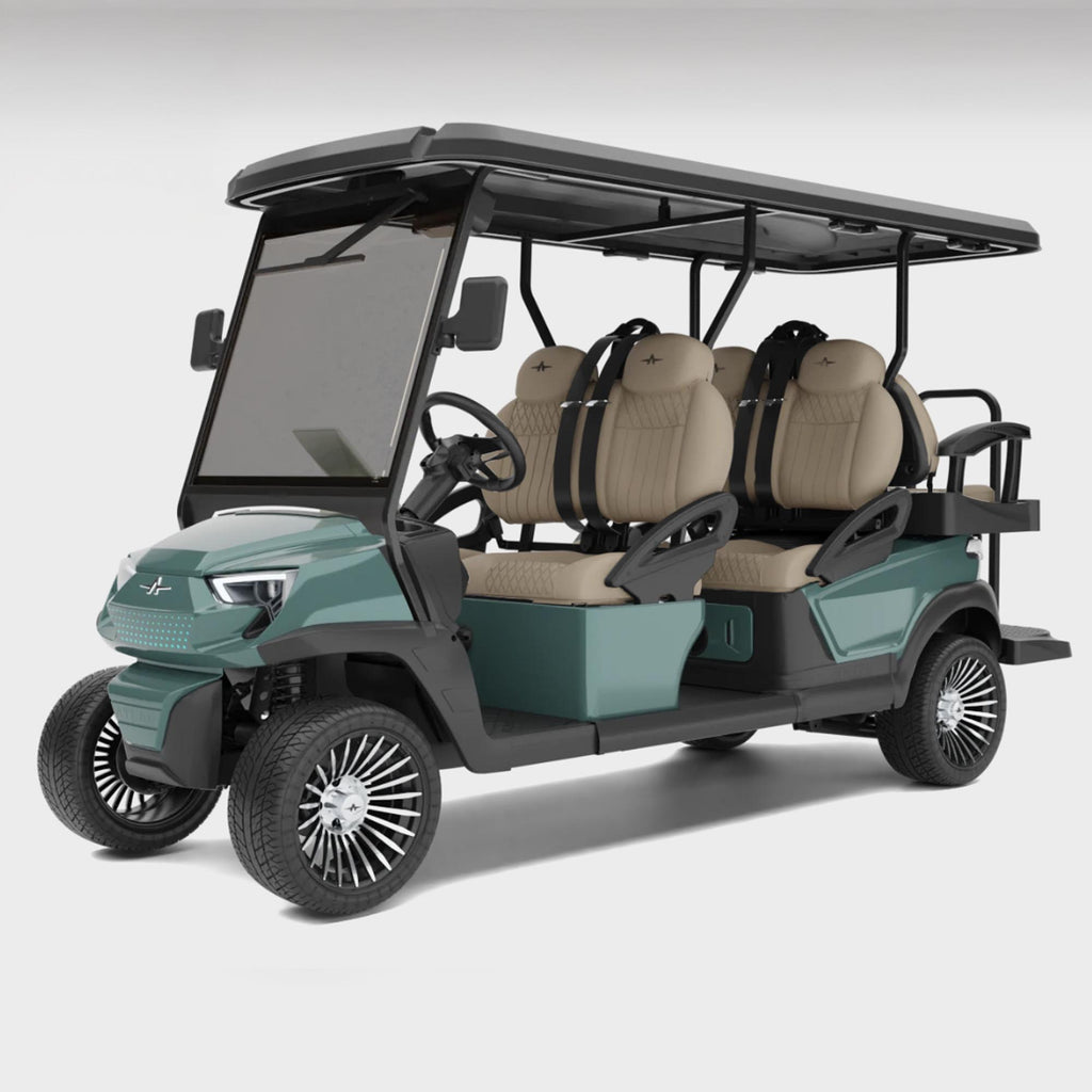 Atlas 6 passenger – Titanium Green - Pebble, Machined - Arriving Soon