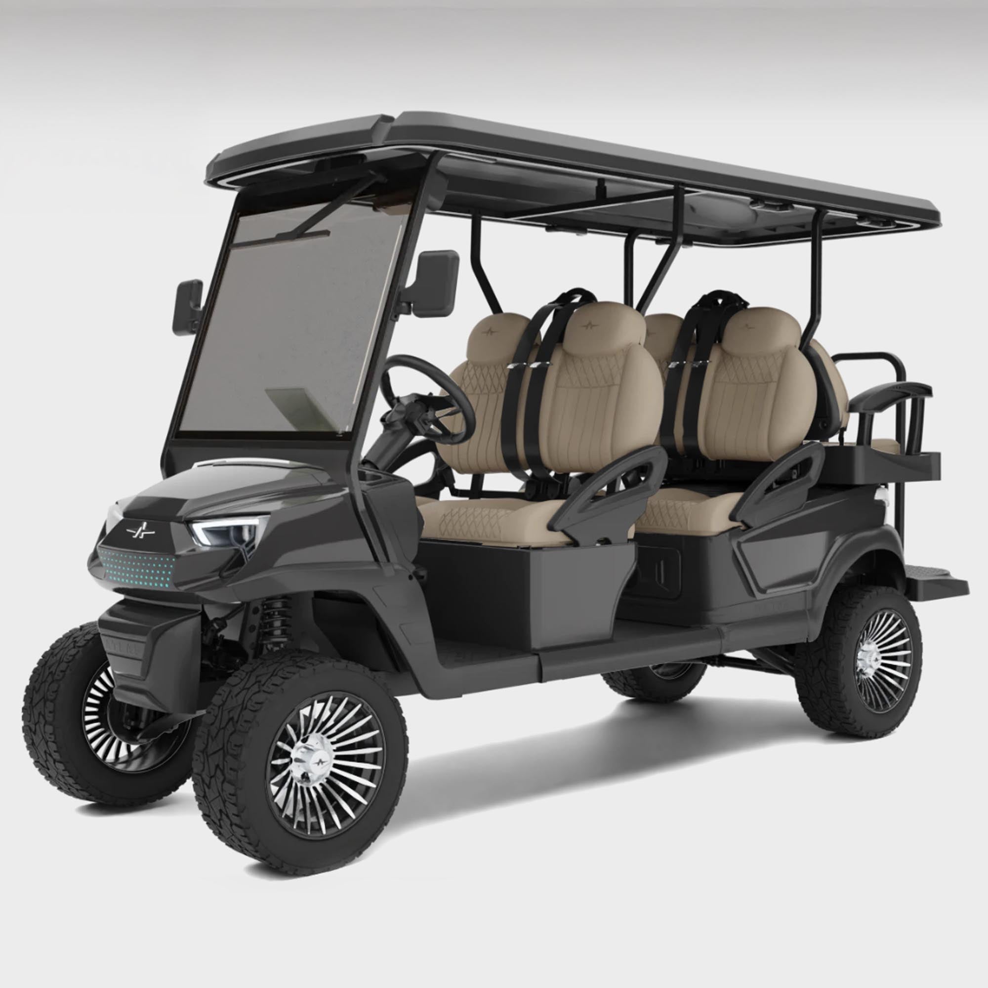 Atlas 6 passenger (lifted) – Slate Grey (Pebble, Machined) - Hardy Carts & Equipment