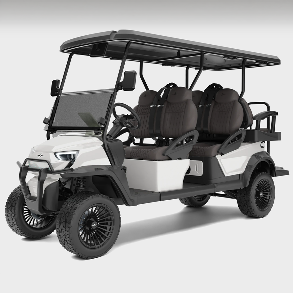 Atlas 6 passenger Lifted – Pearl White (Charcoal, Glossy Black) – IN STOCK