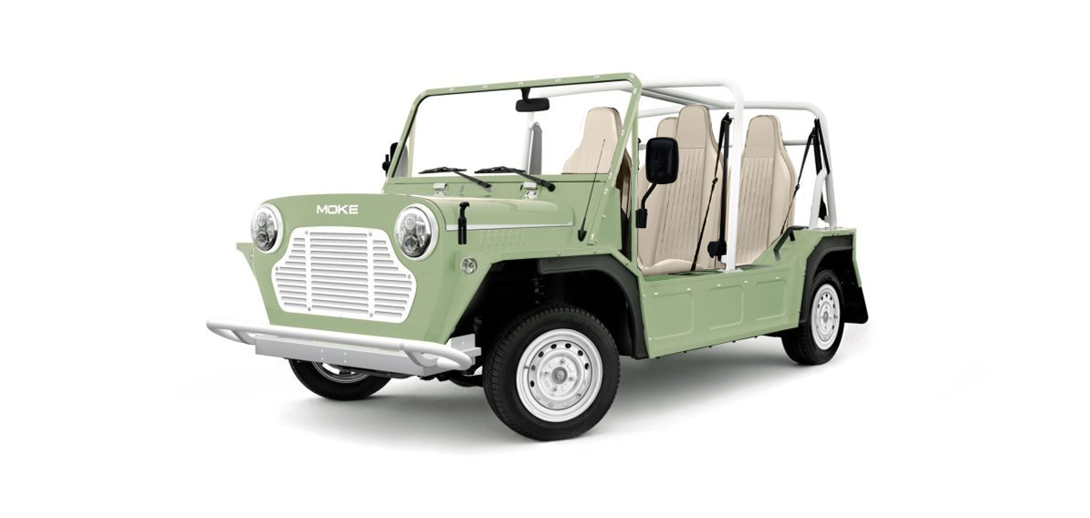 Moke Eucalyptus Green with Cream  & Steel Alloy- Hardy Carts & Equipment