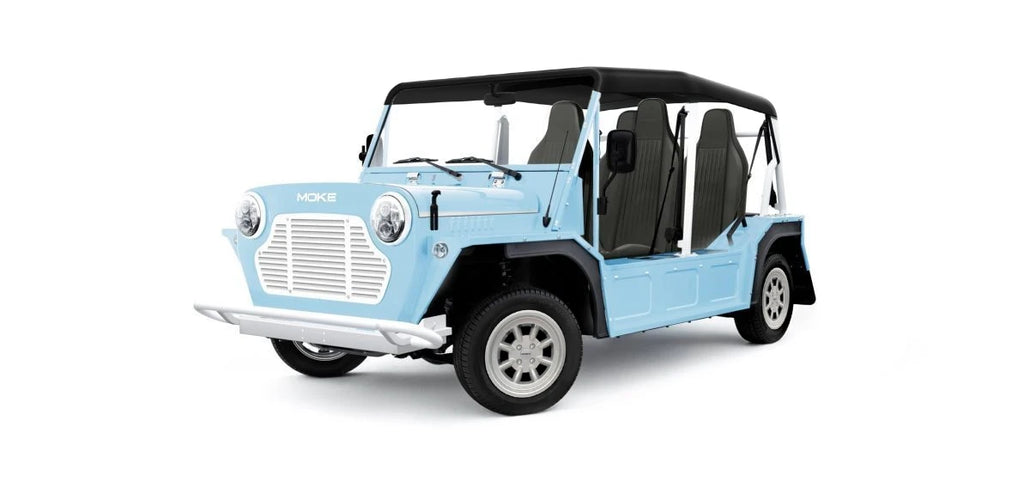 Moke Wave Blue with  Black & Black Bimini Top- Hardy Carts & Equipment