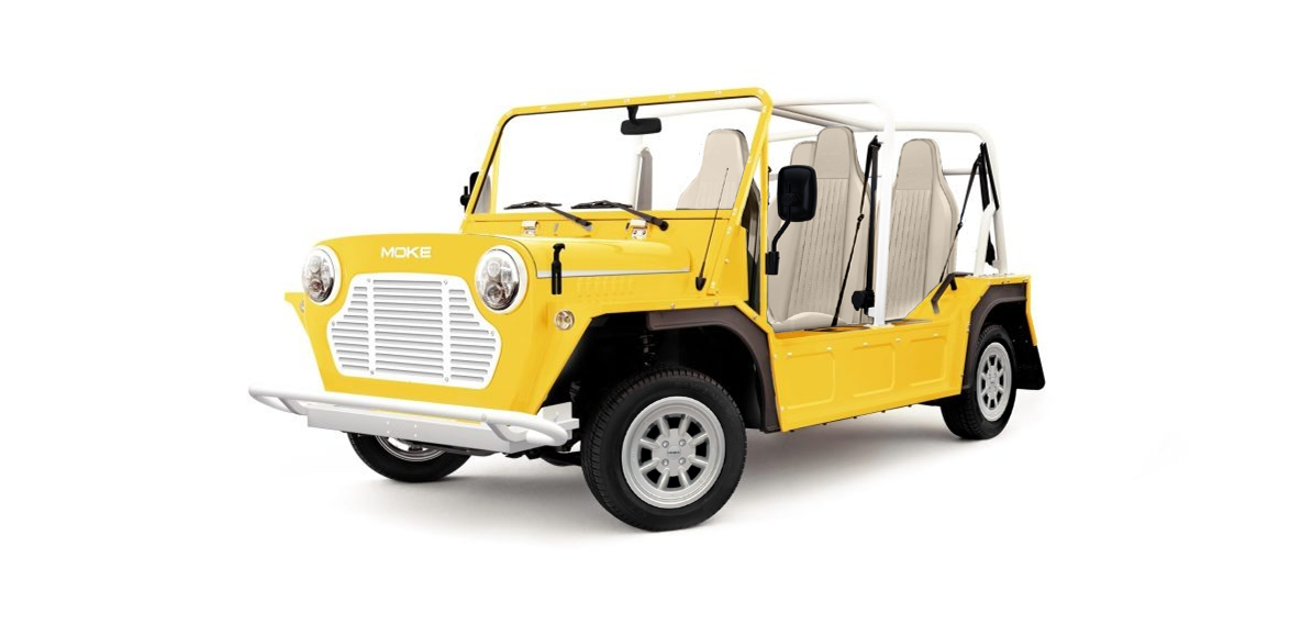 Moke Sunlight Yellow with Cream & Aluminium Rim- Hardy Carts & Equipment