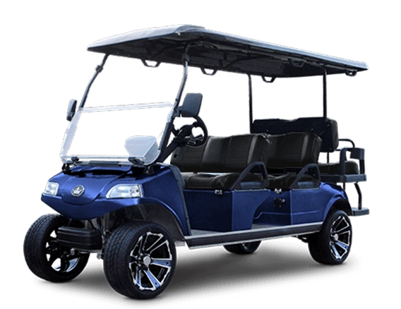 Carrier 6 Plus Portimao Blue with Black- Hardy Carts & Equipment