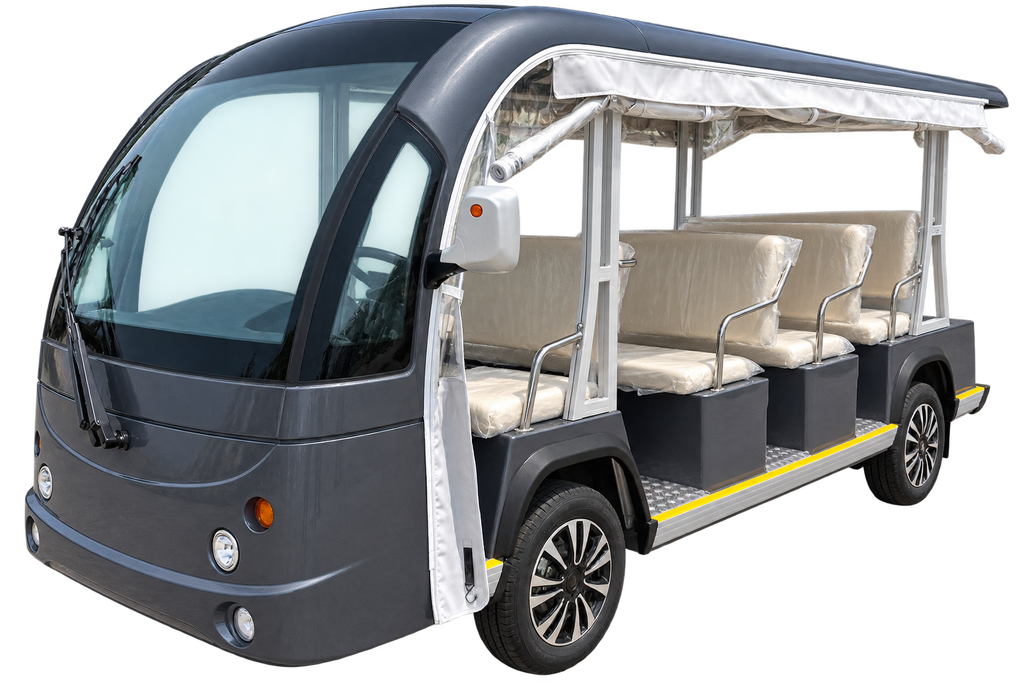 DN-11M - 11 Seater Electric Lithium Sightseeing Bus - Grey (Light Brown) - In Stock
