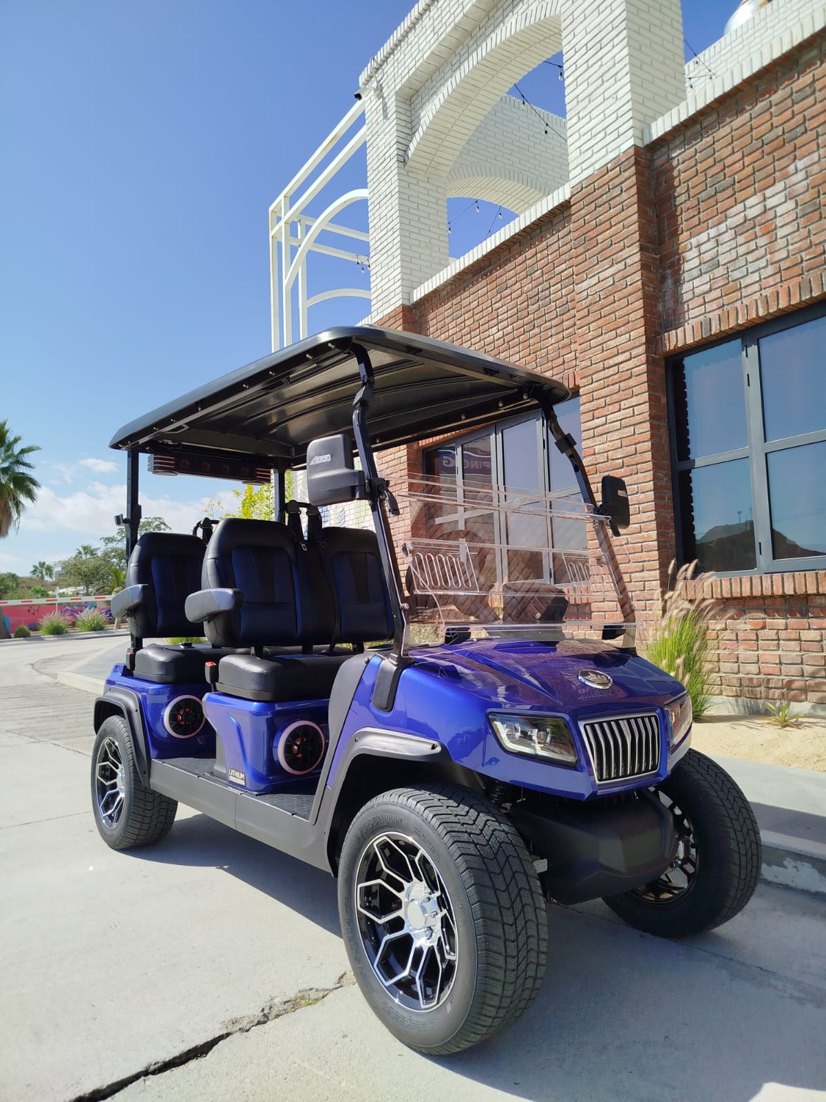 D5 Ranger 4 Portimao Blue with Back and Blue seatc- Hardy Carts & Equipment