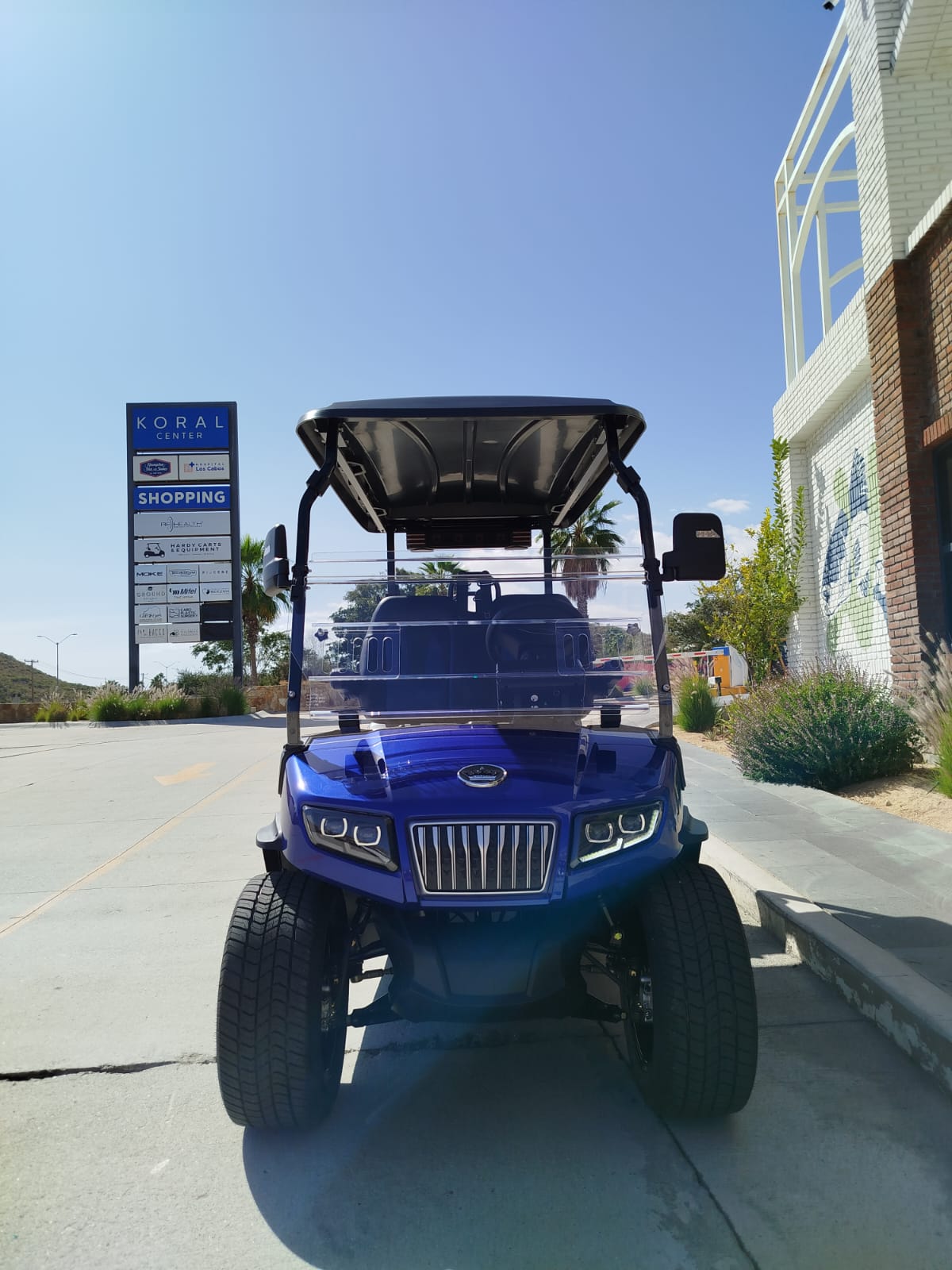 D5 Ranger 4 Portimao Blue with Back and Blue seatc- Hardy Carts & Equipment