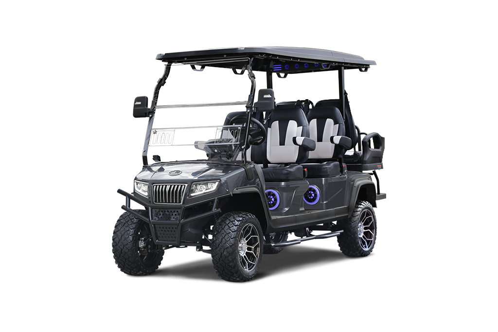D5 Maverick 4+2 Plus - Arctic Grey - Black & White Seats - Hardy Carts & Equipment