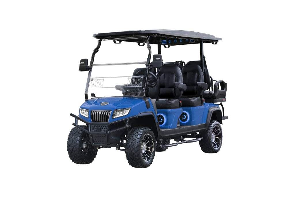 D5 Maverick 4+2 Plus - Blue - Black Seats - In Stock - Hardy Carts & Equipment