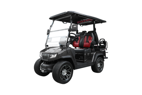D5 Ranger 2+2 Passenger Black Sapphire with Black and Red Seats- Hardy Carts & Equipment