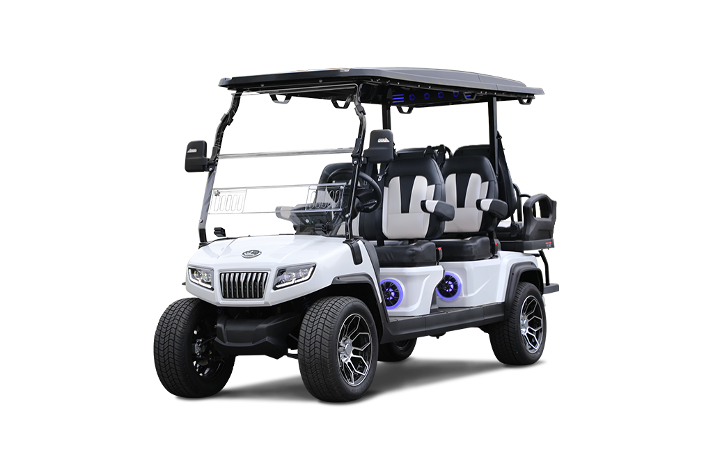 D5 Ranger 4+2 Passenger - Mineral White with Black and White Seats- Hardy Carts & Equipment
