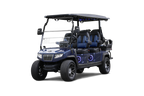 D5 Ranger 4+2 Passenger - Mediterranean Blue with Black and Blue Seats- Hardy Carts & Equipment