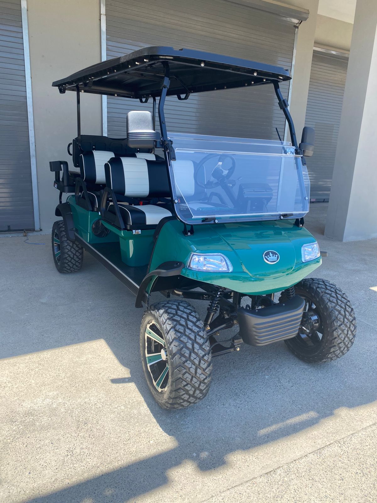 Forester 6 Plus - Pantone 3305c with Black and Light Grey Seats - Hardy Carts & Equipment