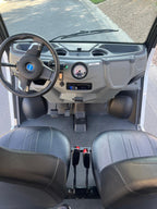 GEM E6 Polaris -White-Black- Seats- Hardy Carts & Equipment