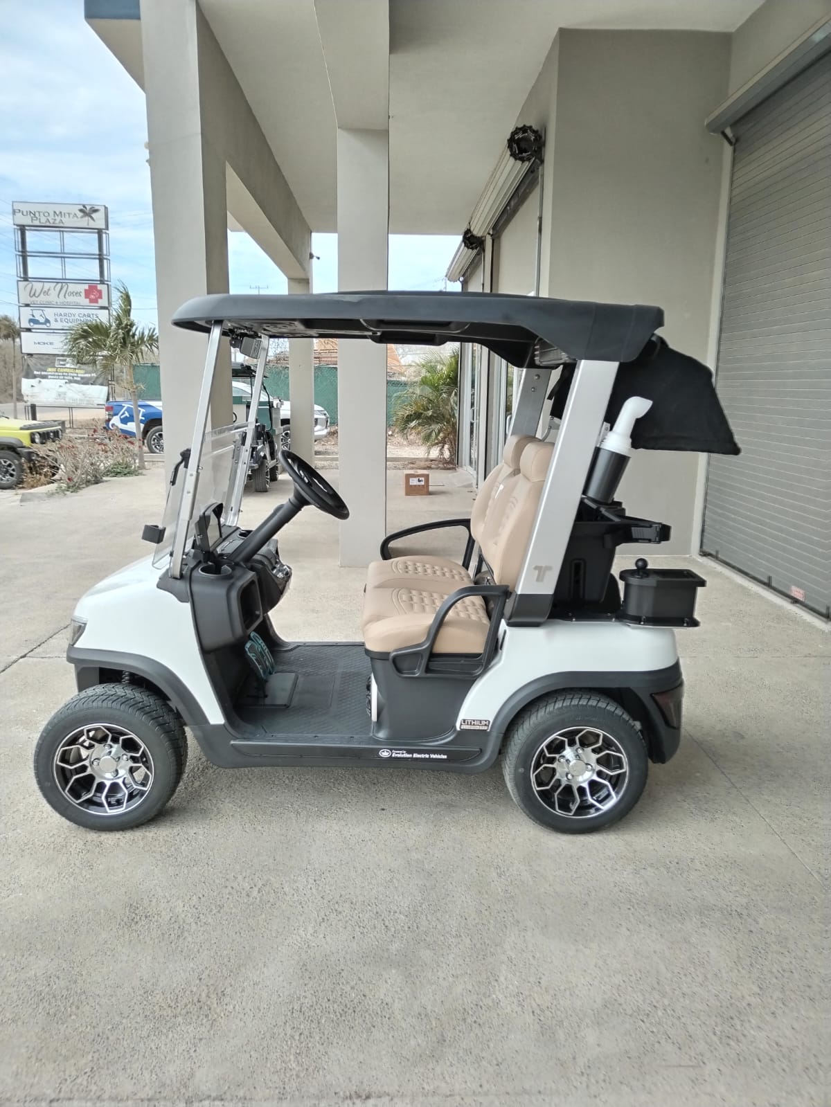 Tara 2 Golf - Mineral White with Beige Seats - Hardy Carts & Equipment