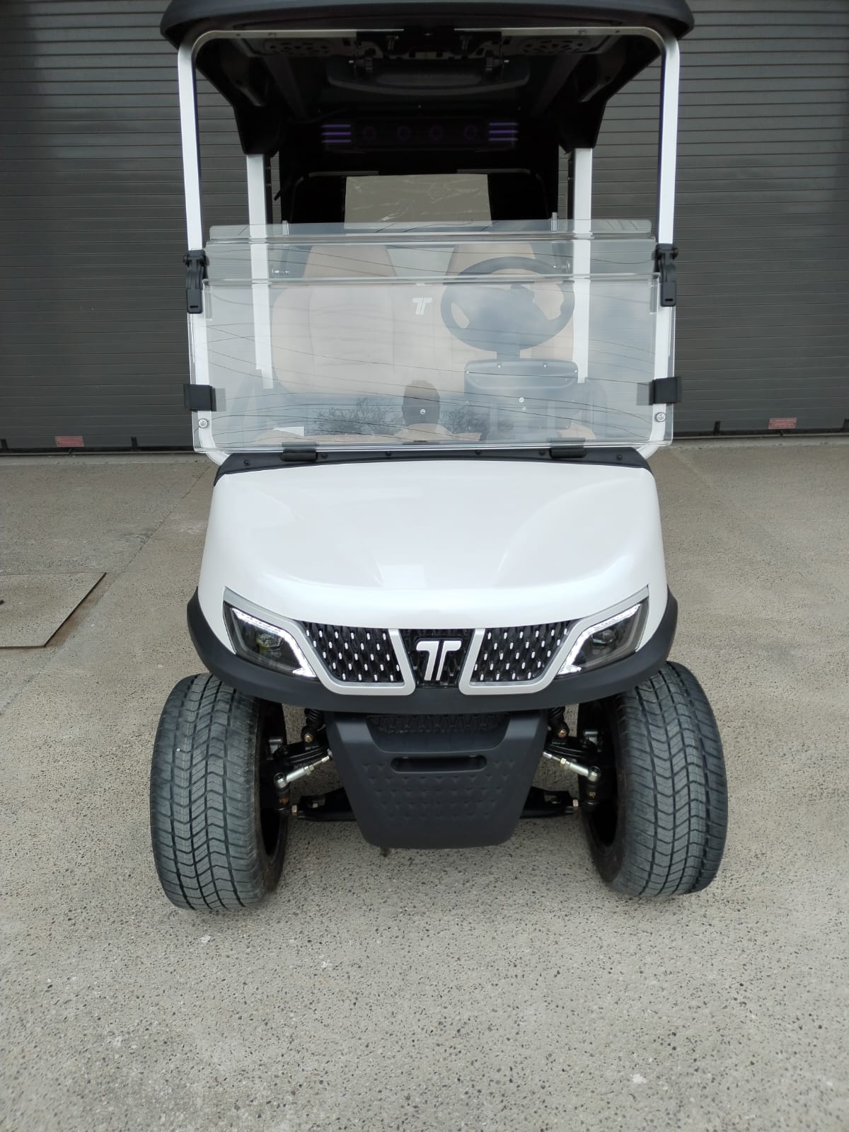 Tara 2 Golf - Mineral White with Beige Seats - Hardy Carts & Equipment