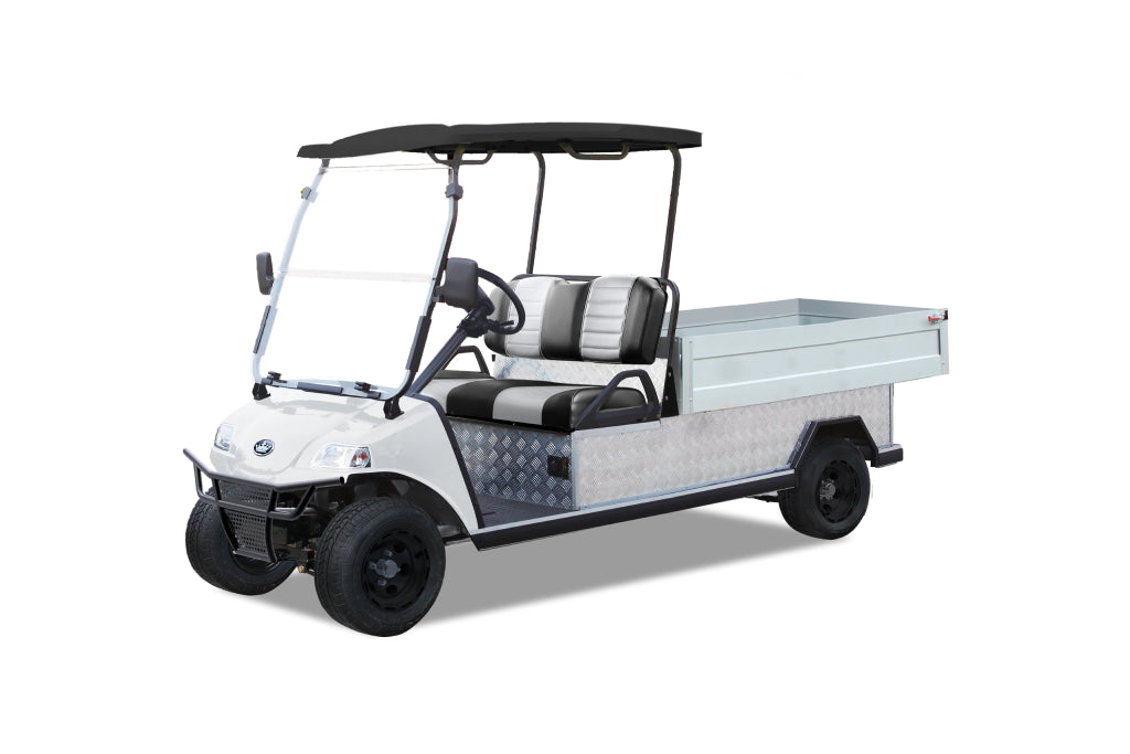 Turfman 1000 – White - Black and Light Grey Seats - Arriving Soon (79-PM) - Hardy Carts & Equipmenr