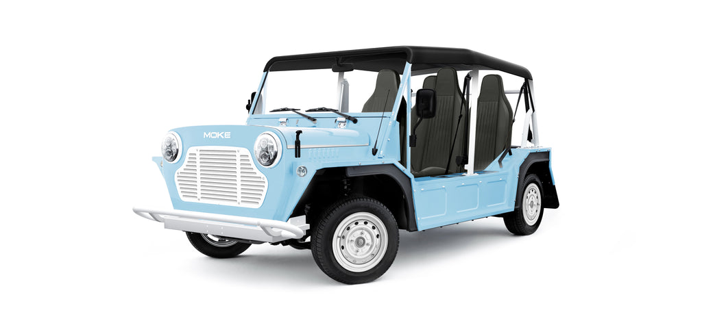 Electric MOKE - Wave Blue - Black Seats (street-legal 50MPH)