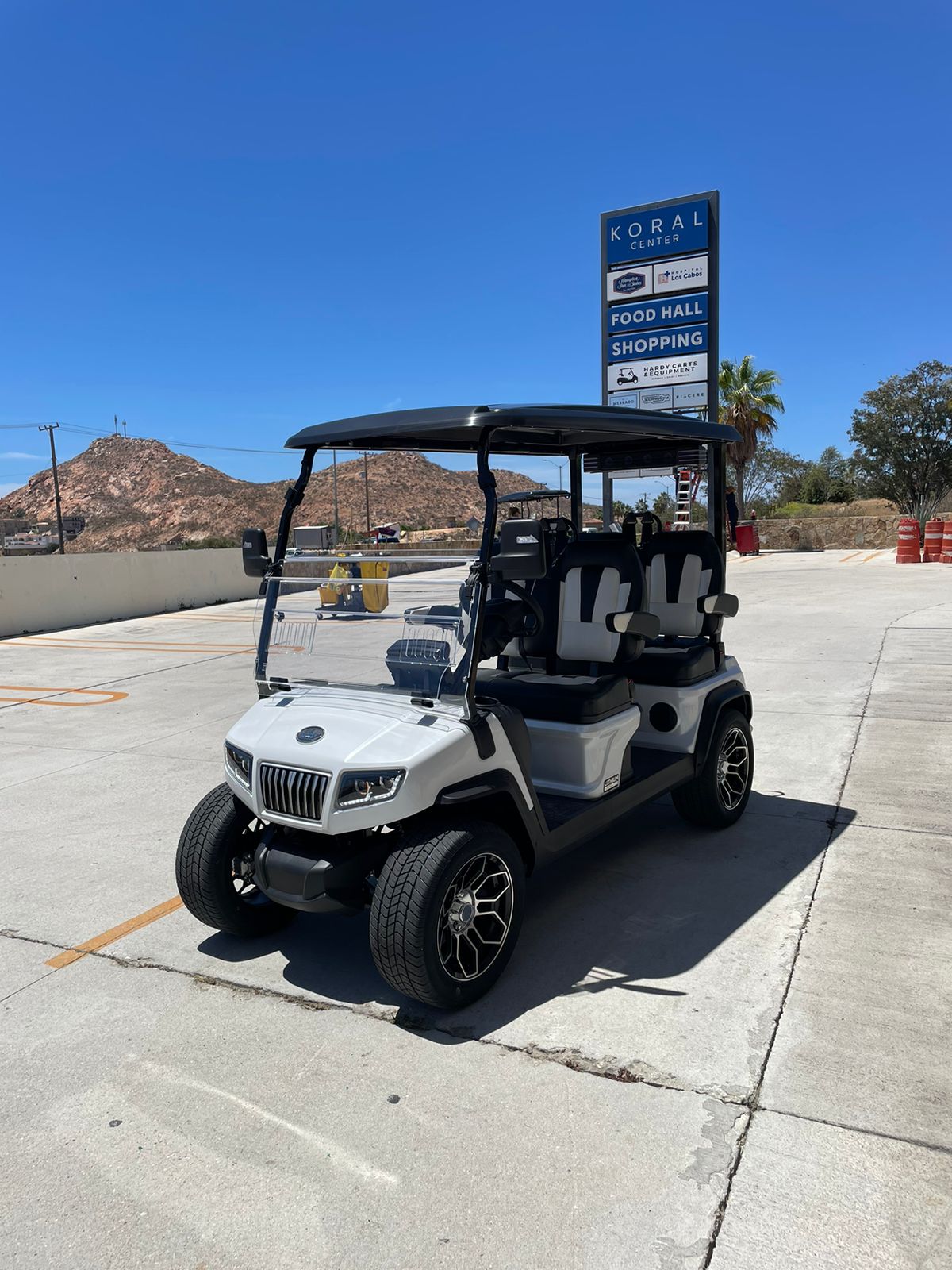 D5 Ranger 4 Plus - Mineral White (Black and White Seats)- Hardy Carts & Equipment