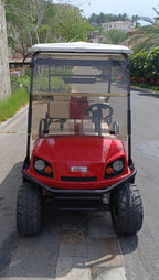 EZGO Express S6 G - 2019 - Red - Red and white Seats - USED