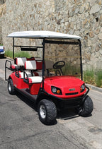 EZGO Express S6 G - 2019 - Red - Red and white Seats - USED