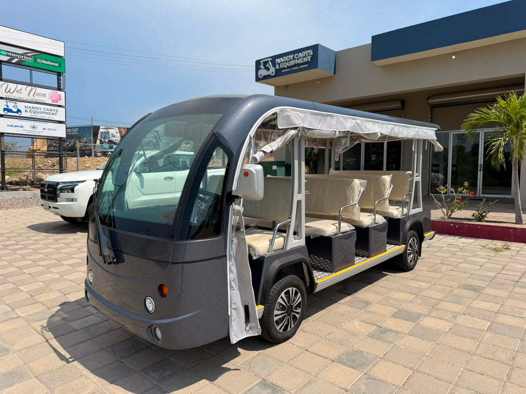 DN-11M - 11 Seater Electric Lithium Sightseeing Bus - Grey (Light Brown) - In Stock