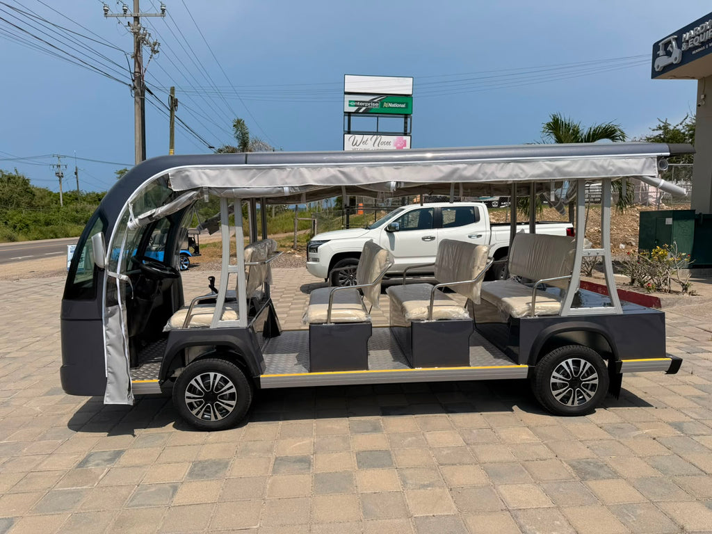 DN-11M - 11 Seater Electric Lithium Sightseeing Bus - Grey (Light Brown) - In Stock