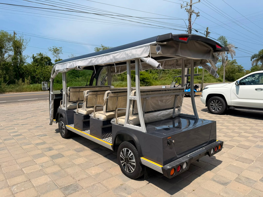 DN-11M - 11 Seater Electric Lithium Sightseeing Bus - Grey (Light Brown) - In Stock