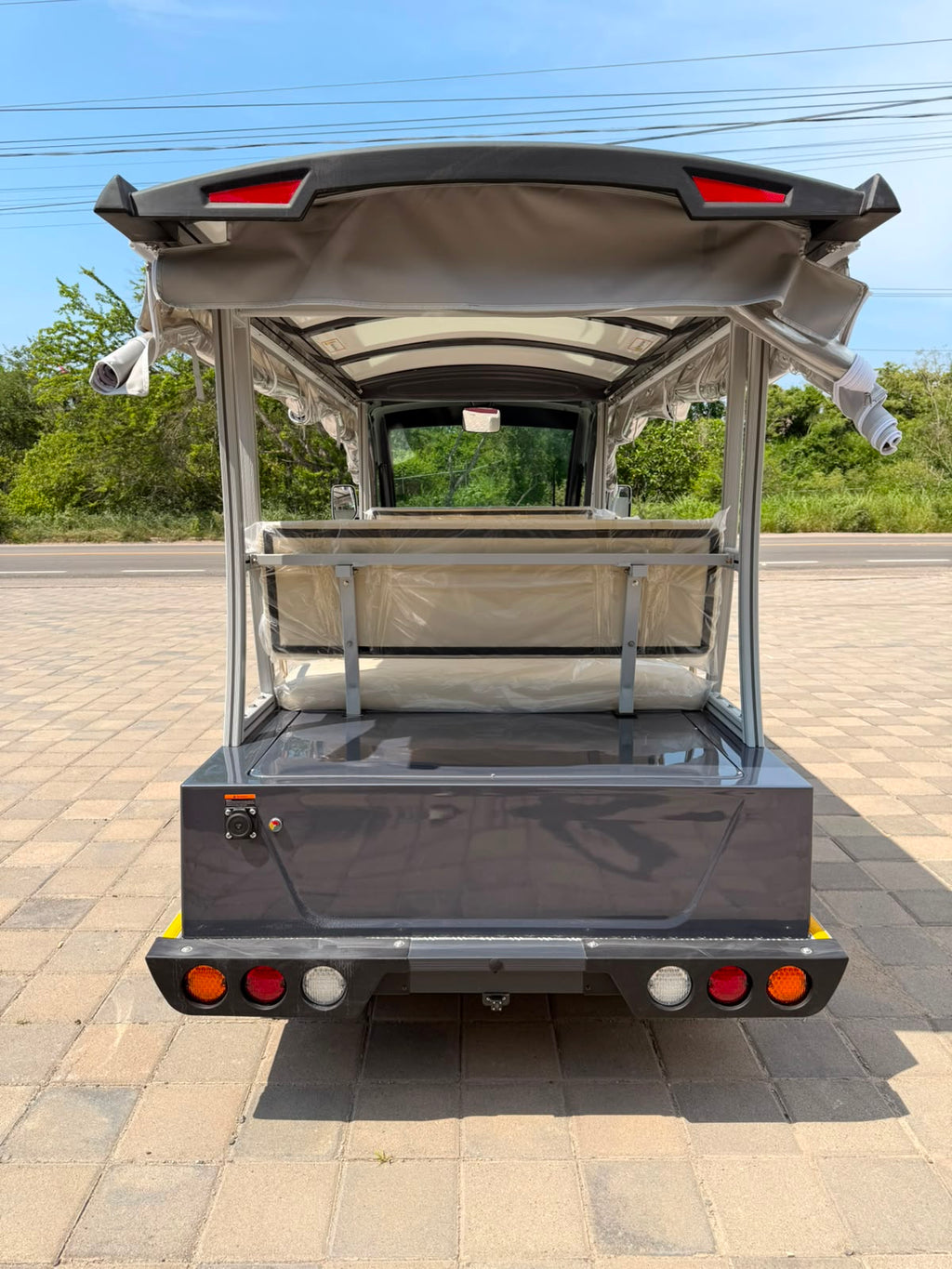 DN-11M - 11 Seater Electric Lithium Sightseeing Bus - Grey (Light Brown) - In Stock
