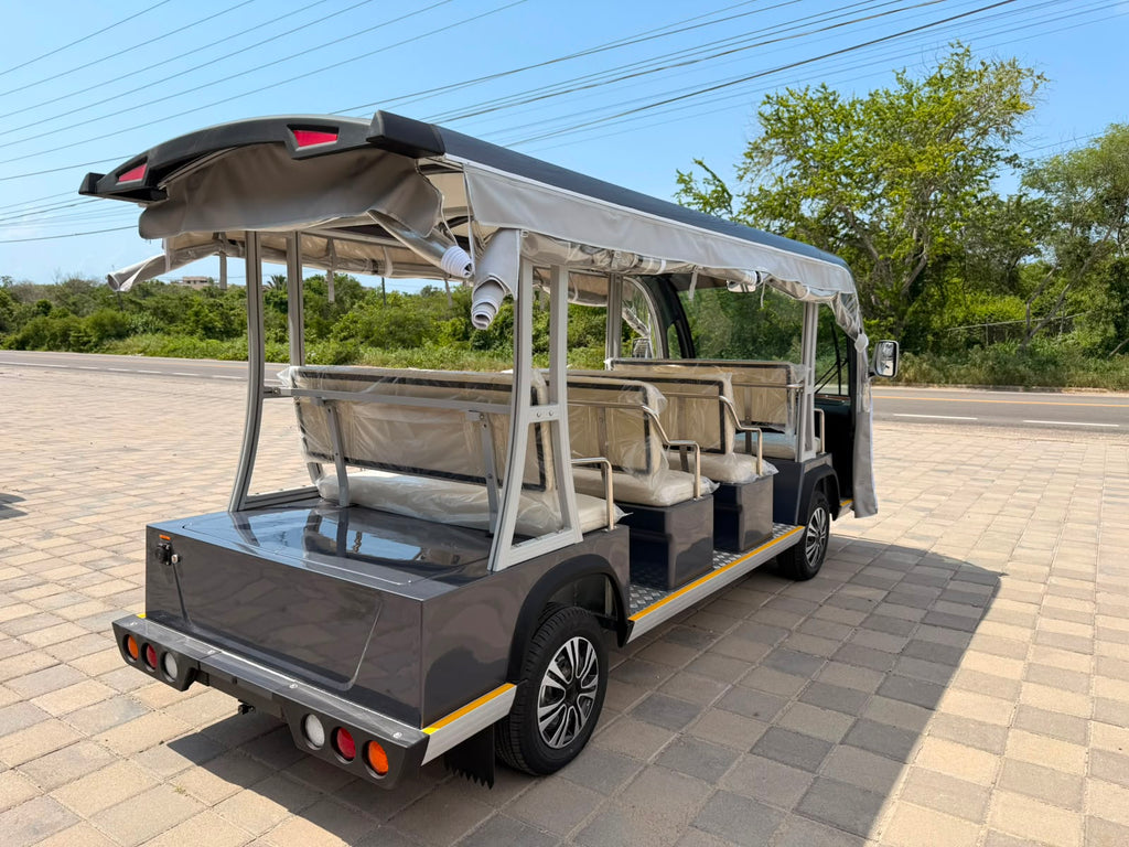 DN-11M - 11 Seater Electric Lithium Sightseeing Bus - Grey (Light Brown) - In Stock
