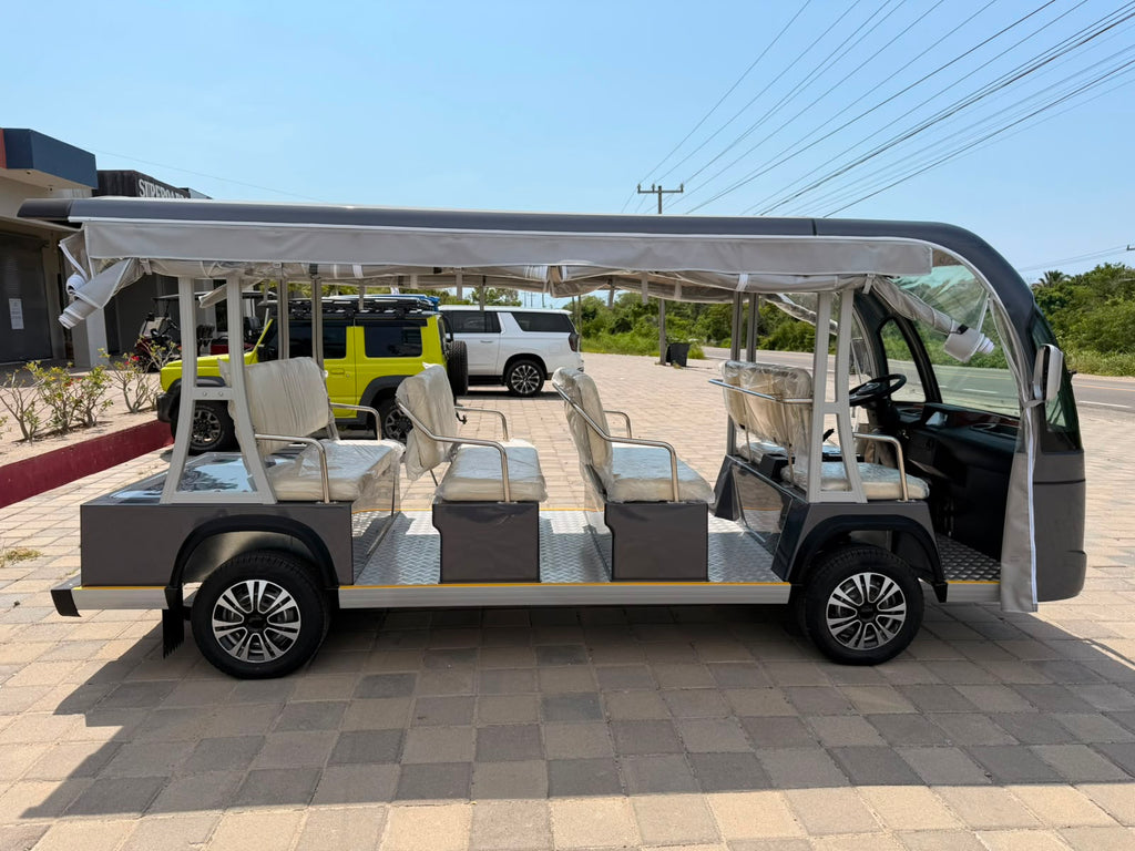DN-11M - 11 Seater Electric Lithium Sightseeing Bus - Grey (Light Brown) - In Stock