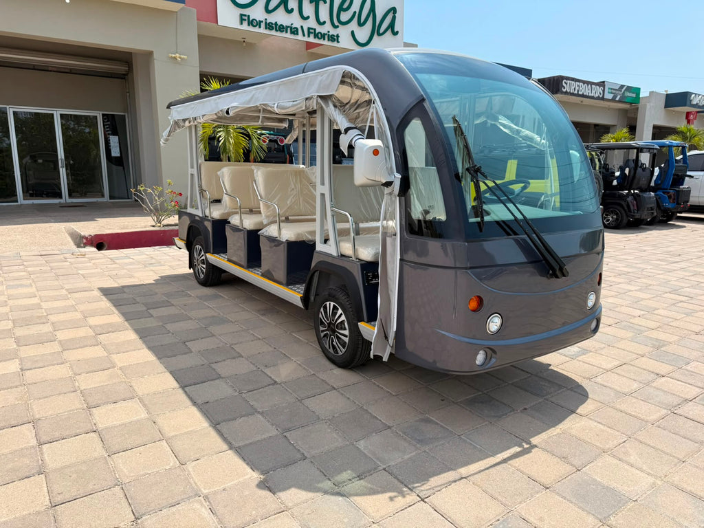 DN-11M - 11 Seater Electric Lithium Sightseeing Bus - Grey (Light Brown) - In Stock