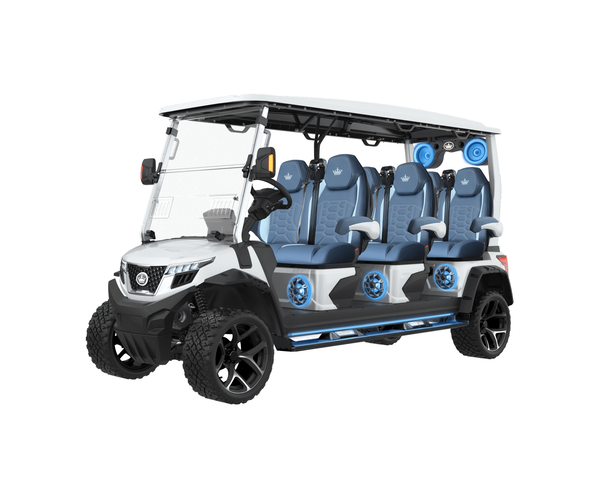 D-MAX XT6 -Mineral White (Ocean Wave blue Seats) - Hardy Carts & Equipment