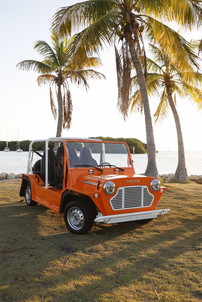 MOKE Electric Vehicle at the Beach in Cabo